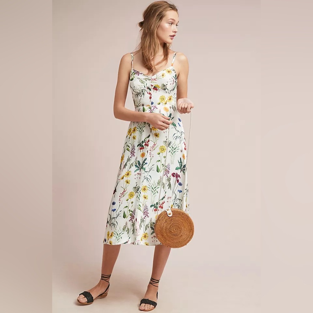 ANTHROPOLOGIE / BAILEY/44 Kultaranta Botanical Dress - Sz 0 - Picture 1 of 11